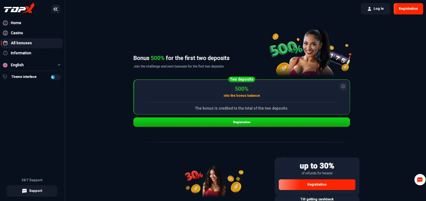 Benefits of Registering at TopX Casino